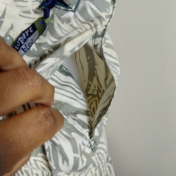 -Newport Blue Hawaiian Tribal tropical Board Shorts Swim Trunks Mens Size M - Picture 8 of 14